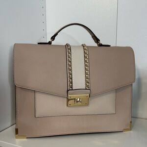 Aldo Beige and Cream Satchel Handbag